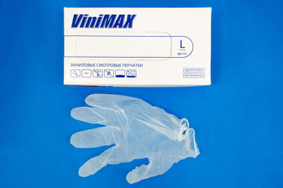 Перчатки виниловые L VINI MAX (11000100шт)