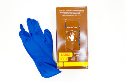 Перчатки латексные L особ.прочн Gloves High Risk Safe&Care коричневые 19гр (150050шт)