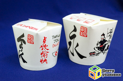 Контейнер бумажный China Pack 750 мл с рисунком (1-500-50 шт.)