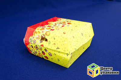 Коробка для гамбургера Fast Food 120×120×70 мм (1-300-150 шт.)