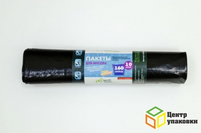 Мус.пакет ПВД 160л Z-слож 90-110см черн OPNILINE 35 (1-25-10шт)